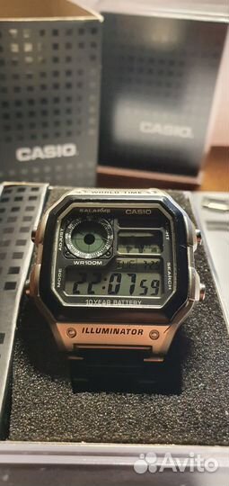 Часы Casio AE-1200WHD-1A Оригинал Кварцевые
