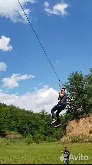 Зиплайн - Zip line - зип лайн троллей (тарзанка) к