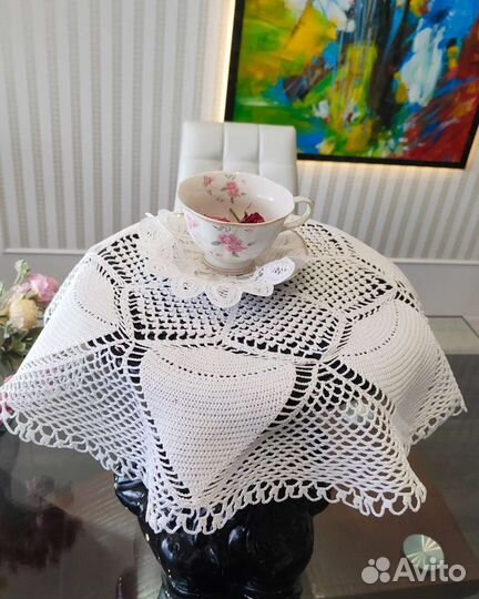 Скатерть вязаная