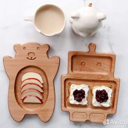 Деревянная посуда для мальчиков