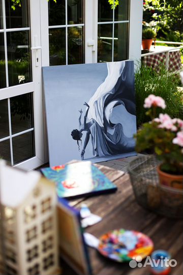 Картина маслом большого размера