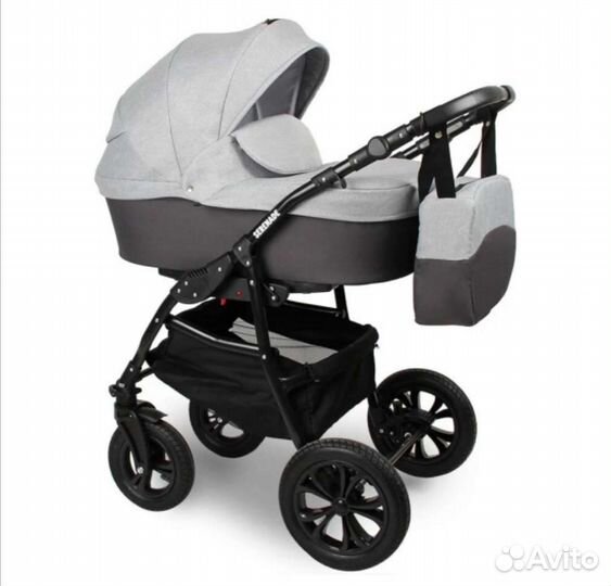 Коляска 2 в 1 серый