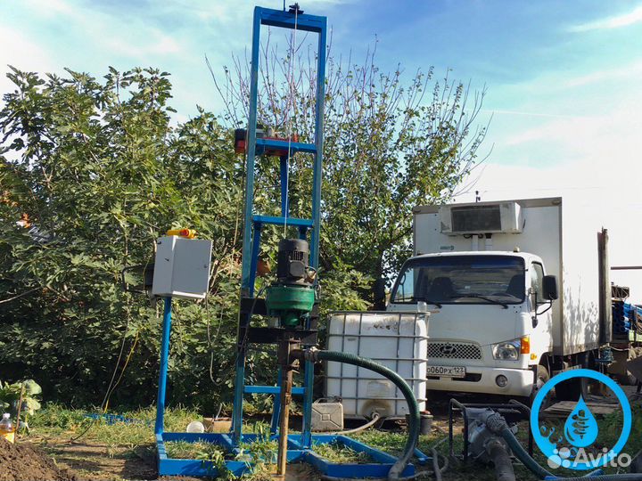 Бурение и обустройство скважин на воду продувка