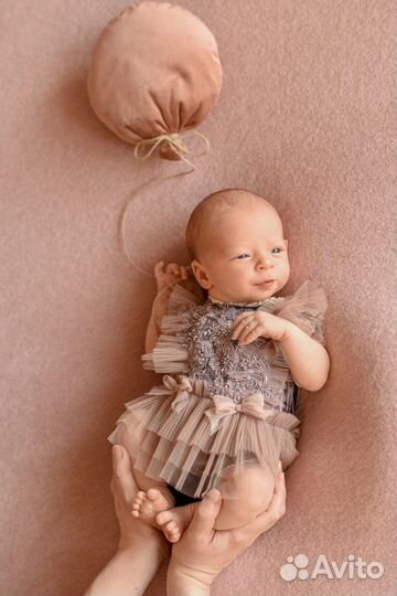 Эксклюзивное платье для новорожденной девочки