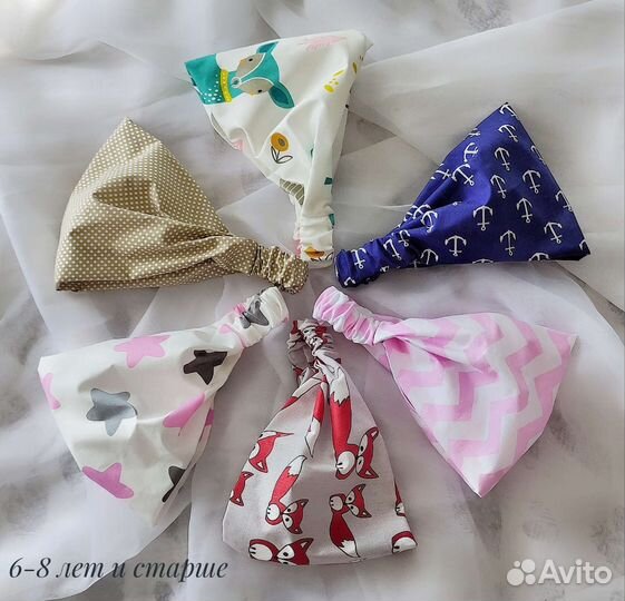Косынки на голову для девочек 6-8 лет и старше