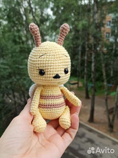 Мягкая игрушка Пчёлка, амигуруми, ручная работа