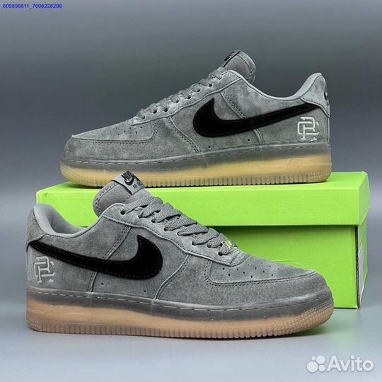 Nike Air Force 1 Grey Замша (Арт.41480)