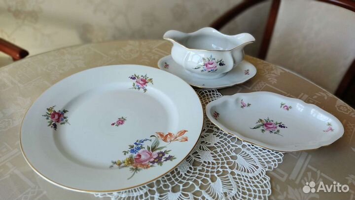 Посуда сервиз Мейсенский букет Чехословакия, гдр