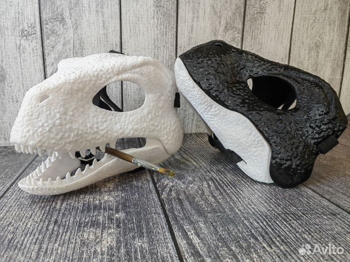 Маска раптора с дефектом пластиковая прочная