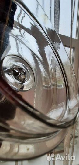 Вазы на ножке антикварное стекло