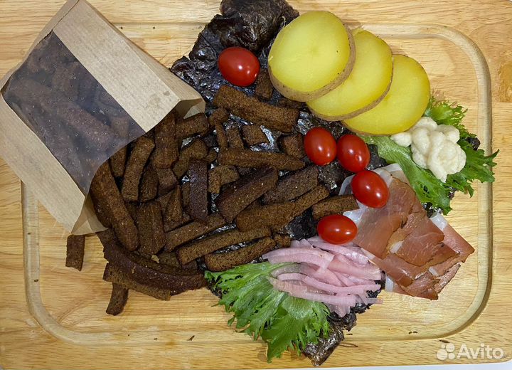 Сухарики пшеничные с чесноком Белые 1кг