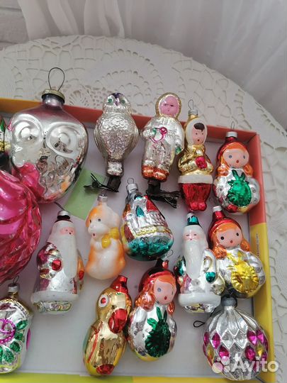 Елочные игрушки времен СССР 50-х годов выпуска
