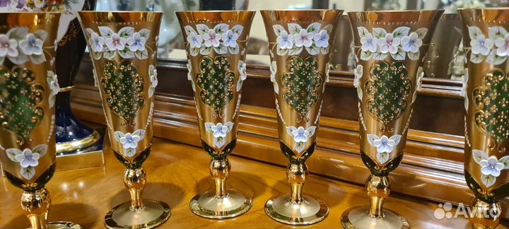 Бокалы Фужеры Богемия Чехословакия