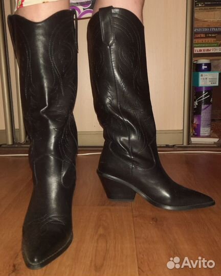 Сапоги женские демисезонные из экокожи