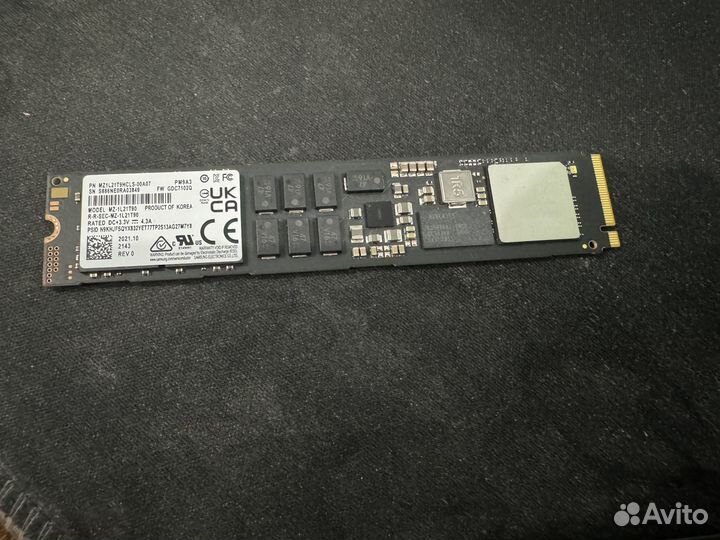 SSD диск samsung M.2 PM9A3 1.92 тb PCIe 4.0 x4 TLC