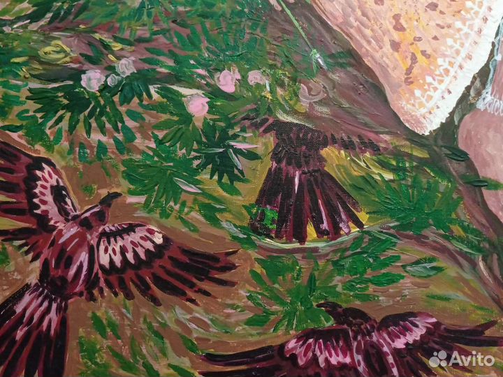 Картина акрилом на холсте большая