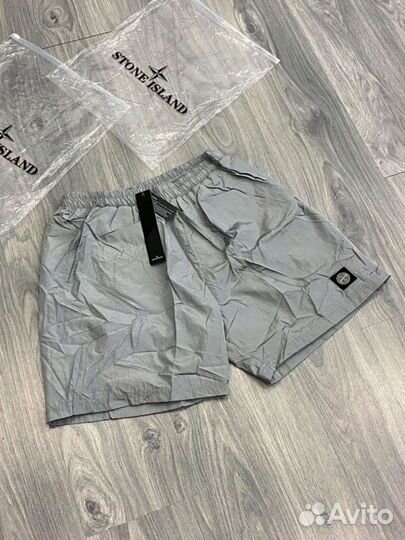 Stone island шорты серые