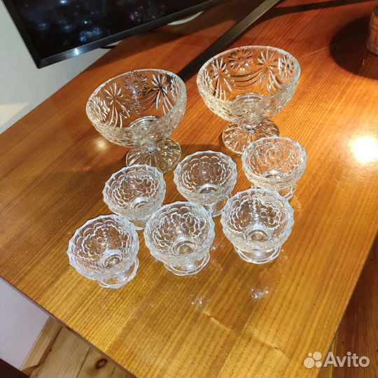 2 Вазочки под варенье и 6 розеточек, СССР