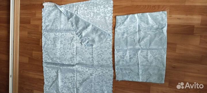Шторы голубые и наволочка