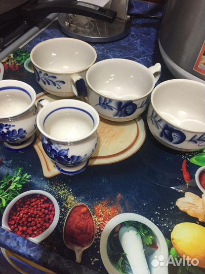 Чашки Гжель 5 штук