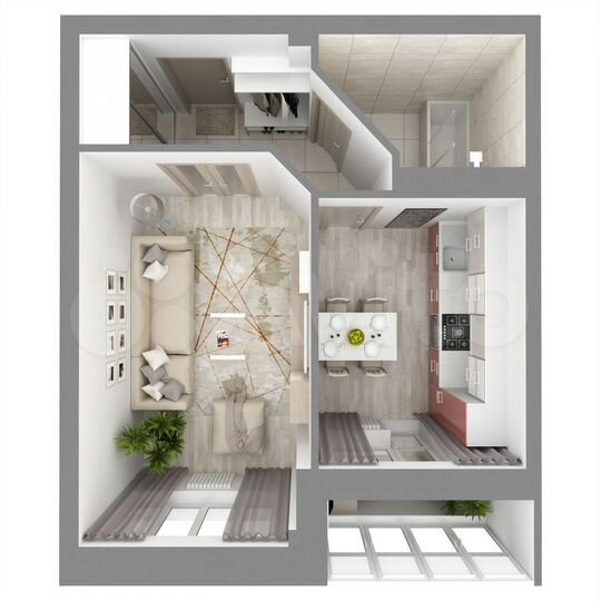 1-к. квартира, 34,2 м², 6/16 эт.