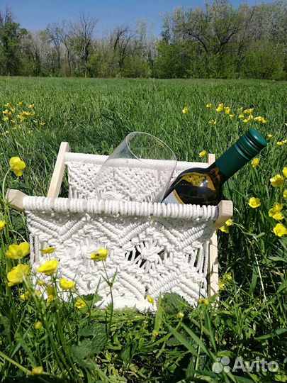 Газетница в технике макраме