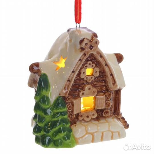 Новогодние украшения Избушка за 3 шт
