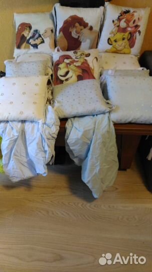Комлект детских подушек для кроватки 12шт