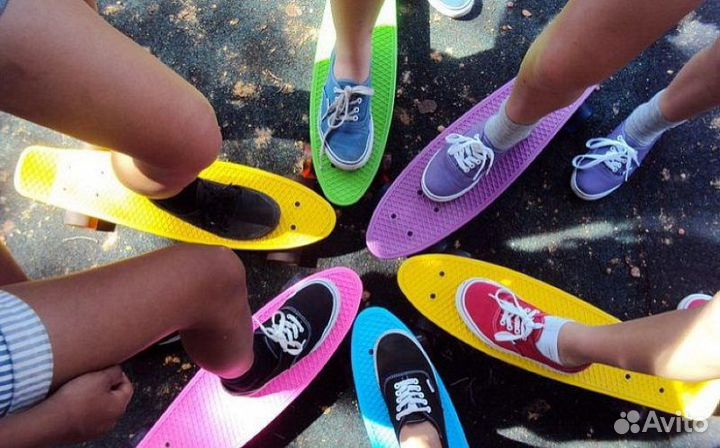 Скейтборд со светящимися колесами, пениборд