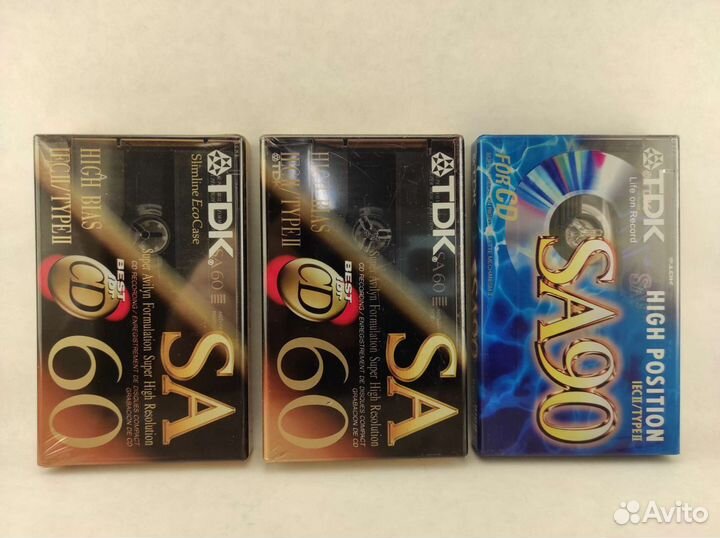 Аудиокассеты новые запечатанные Chrome, TDK, Sony