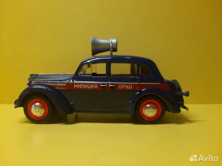 Москвич-400 Милиция.Машинка Коллекционная. Игрушка