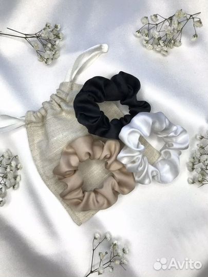 Резинка для волос женская из шелка набор 2шт