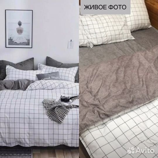 Белье постельное поплин сатин с резинкой без