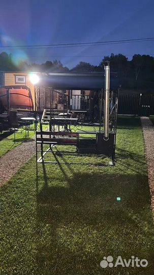 Мангал беседка с крышей