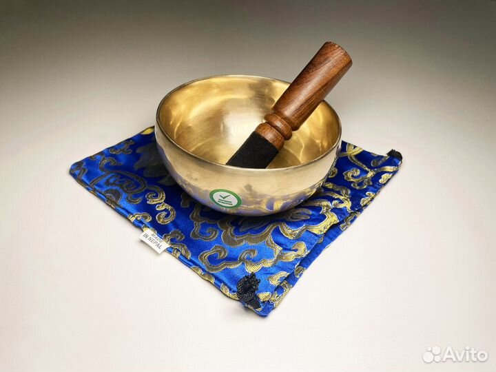 Поющая чаша 12-14см кованая золотая