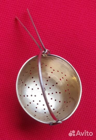 Ситечко для чая серебряное 1953 г, СССР Мстера