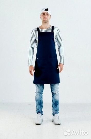 Чёрный китель поварской мужской