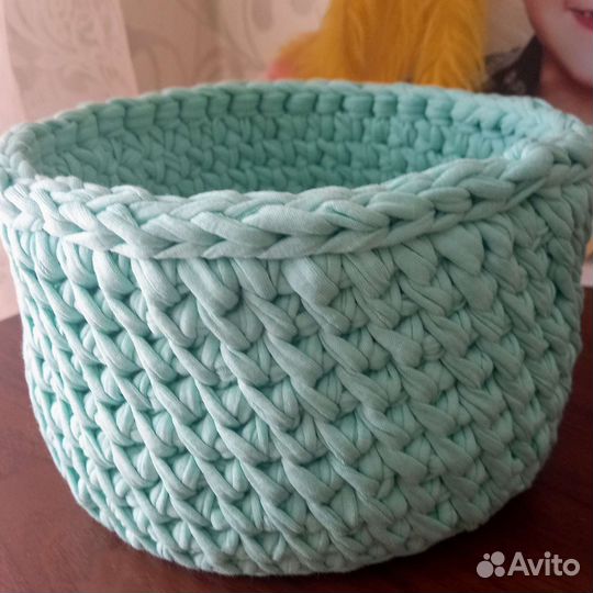 Вязаные корзинки