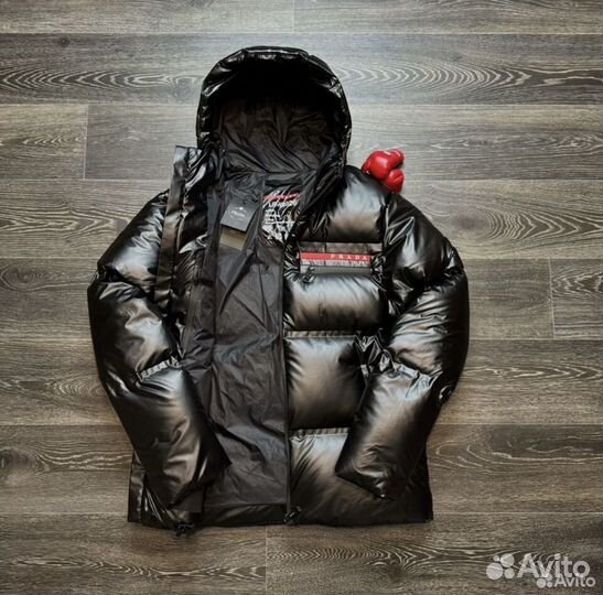 Пуховик prada на пуху / куртка prada
