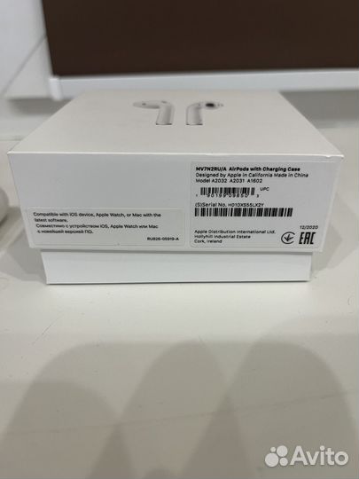 Наушники apple airpods 2