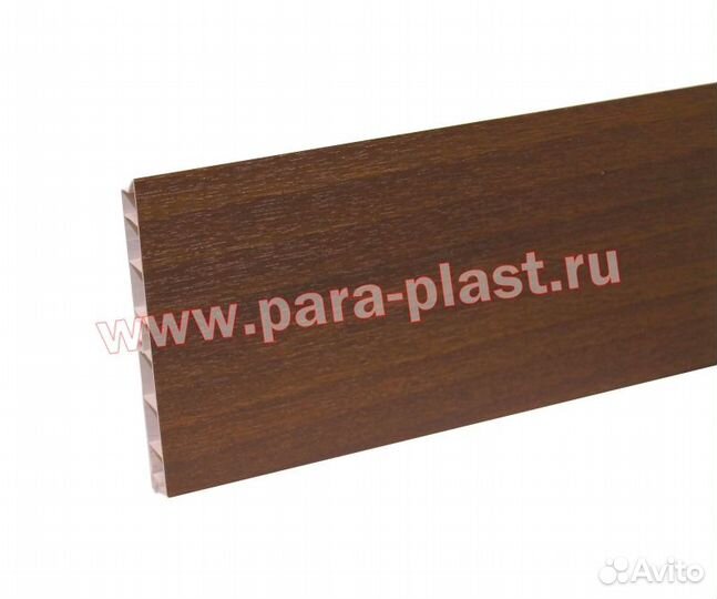 Цоколь пвх Орех таволато с уплотнителем (3200*95)