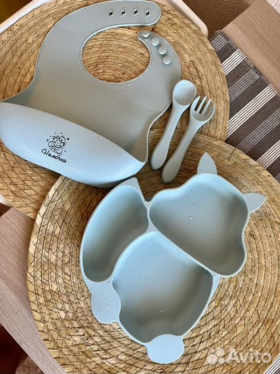 Силиконовая детская посуда набор