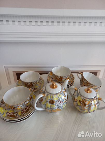 Сервиз чайный лфз Золотые ромашки попредметно