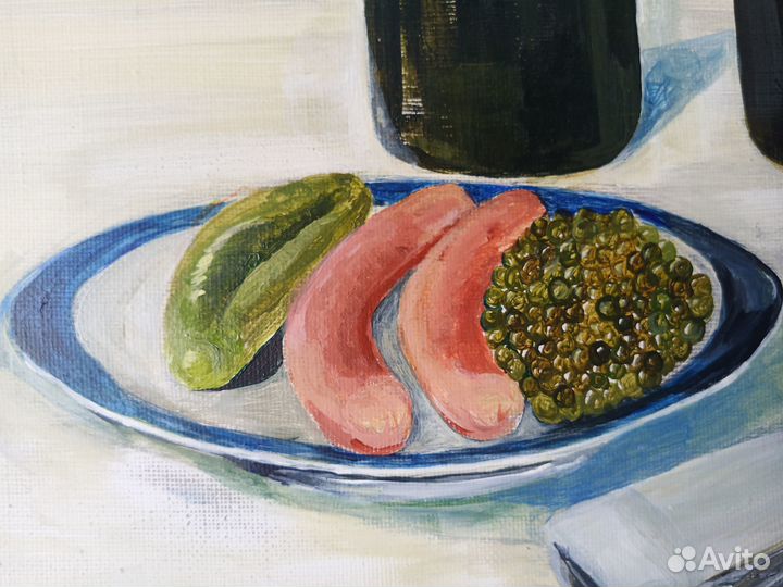 Картина Ностальгия по СССР. Сосиски с пивом