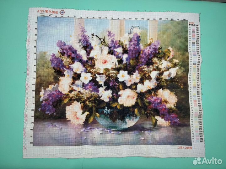 Картина вышитая крестом ручная работа