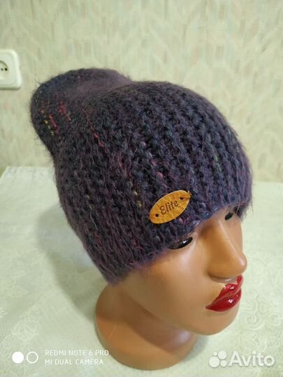 Шапки женские вязаные шерстяные.(новая)