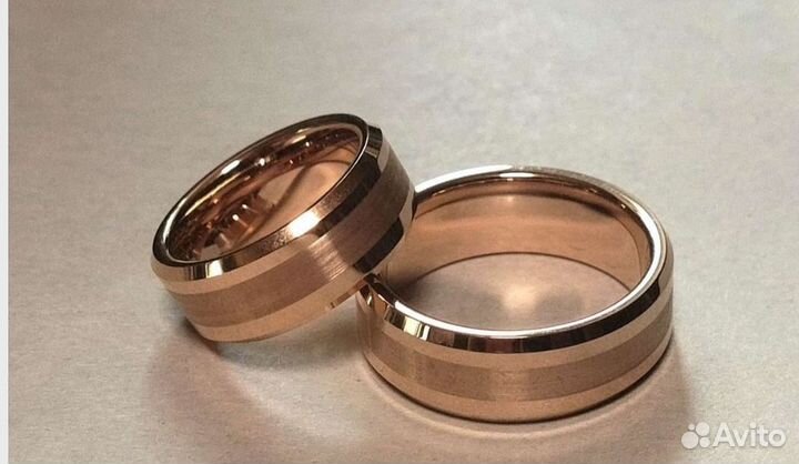 Пара обручальных колец из карбида вольфрама