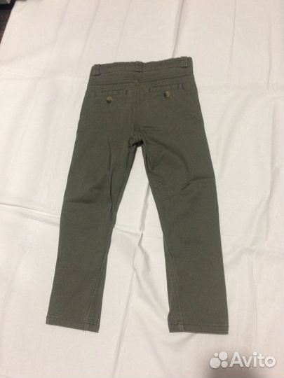 Брюки для мальчика зеленые р.110