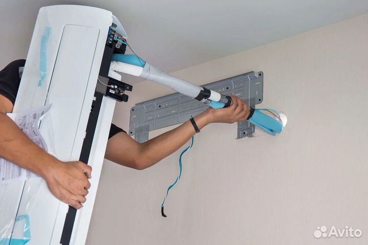 Закладка трассы под кондиционер Установка сплит