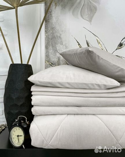 Покрывало бархат Беллиссимо пломбир